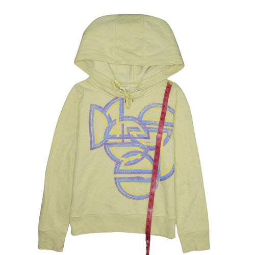 Diesel Men's Yellow Pullover Hoodie Size M Graphic Print