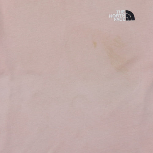 The North Face Men's Pink Cotton Crew Neck T-Shirt Size M