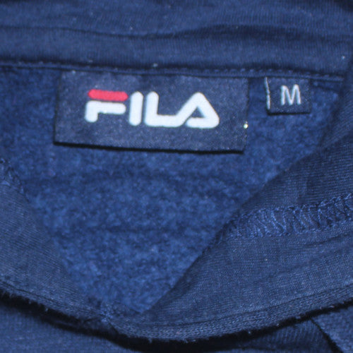 FILA Men's Blue Red White Pullover Hoodie Size M Logo Sportswear