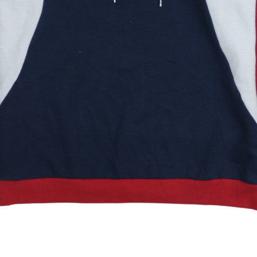 FILA Men's Blue Red White Pullover Hoodie Size M Logo Sportswear