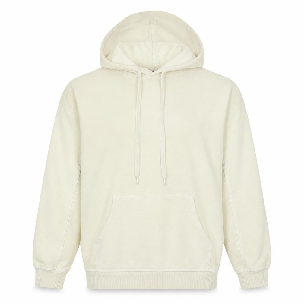 Front view of Levi's Men's Ivory Pullover Hoodie XS Cotton Casual Sweatshirt