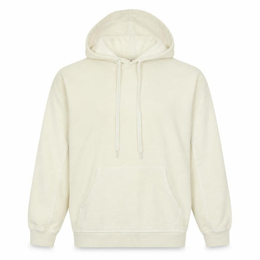 Front view of Levi's Men's Ivory Pullover Hoodie XS Cotton Casual Sweatshirt