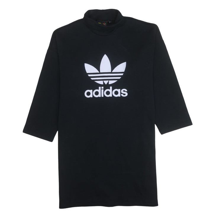 Adidas x Pharrell Williams Women's Black Tunic Sweatshirt L Long Sleeve Logo