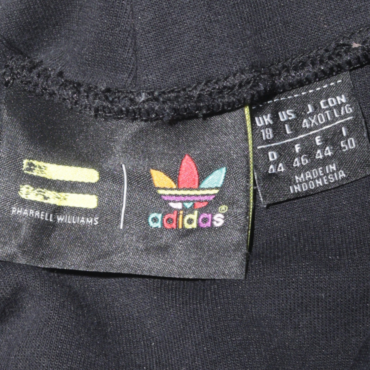 Adidas x Pharrell Williams Women's Black Tunic Sweatshirt L Long Sleeve Logo