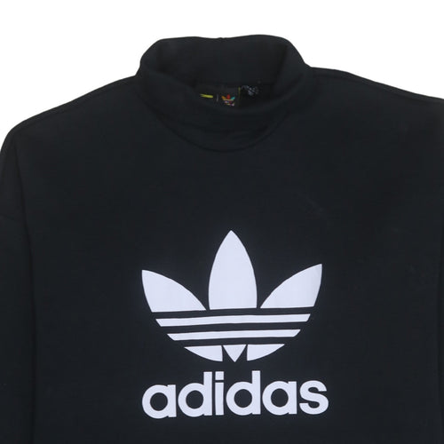 Adidas x Pharrell Williams Women's Black Tunic Sweatshirt L Long Sleeve Logo