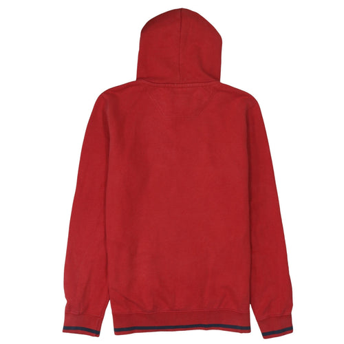 Champion Men's Red Pullover Hoodie L Logo Sports Fleece