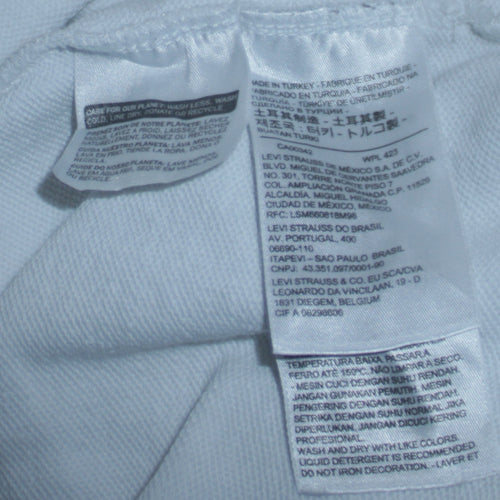 Levi's Men's White Pullover Hoodie Small Graphic Logo Sweatshirt