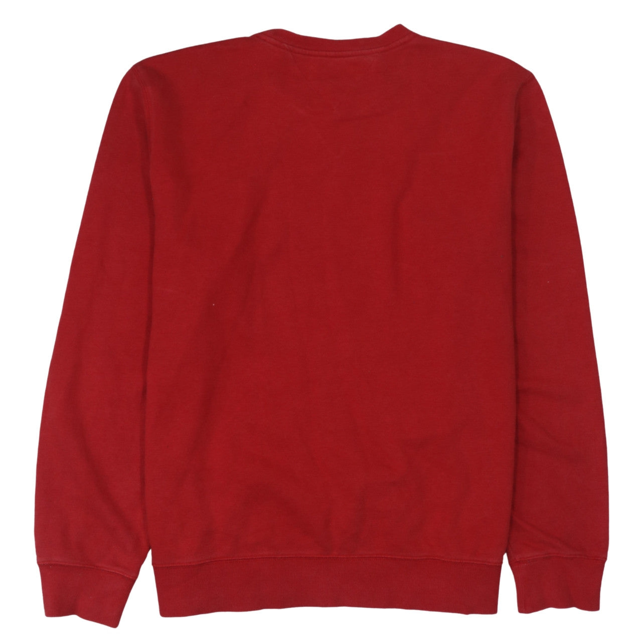 Tommy Hilfiger Men’s Red Logo Crew Neck Sweatshirt XL Regular Fit