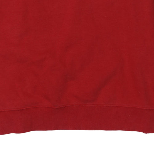 Tommy Hilfiger Men’s Red Logo Crew Neck Sweatshirt XL Regular Fit