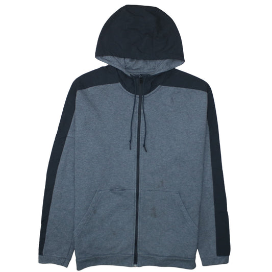 adidas Men's Grey Full Zip Hoodie Size L Sports Fleece