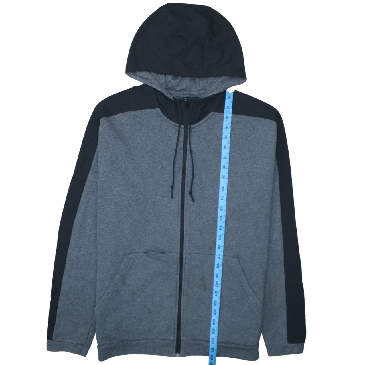 adidas Men's Grey Full Zip Hoodie Size L Sports Fleece