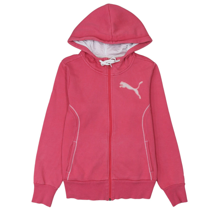 PUMA Womens Pink Hooded Full Zip Sweatshirt UK 10