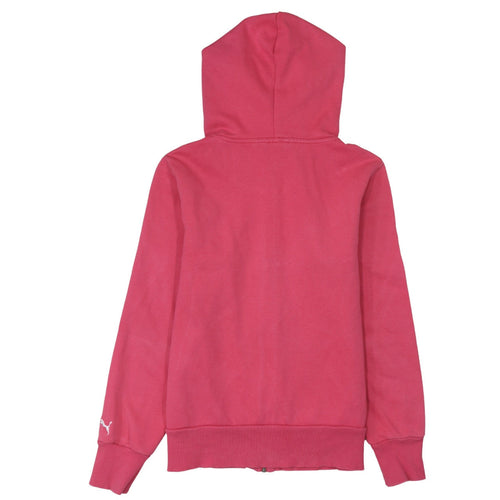 PUMA Womens Pink Hooded Full Zip Sweatshirt UK 10