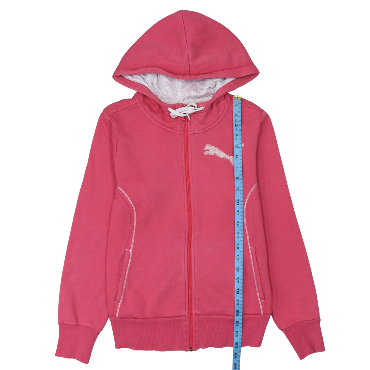 PUMA Womens Pink Hooded Full Zip Sweatshirt UK 10