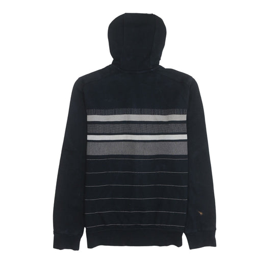 Nike Mens Black Striped Full Zip Hoodie Size S Regular Fit