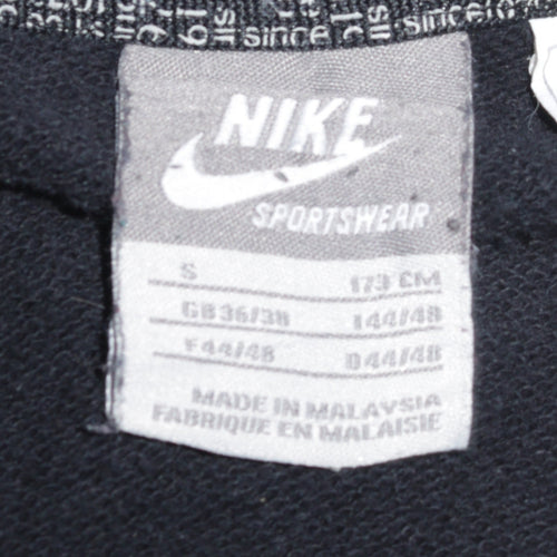 Nike Mens Black Striped Full Zip Hoodie Size S Regular Fit