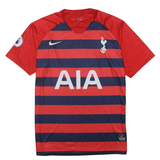 Nike Men Red Striped Tottenham Hotspur Dri-Fit Football Jersey L