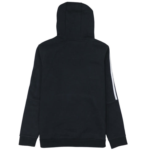 Adidas Boys Black Pullover Hoodie 11-12 Years Classic Three Stripes