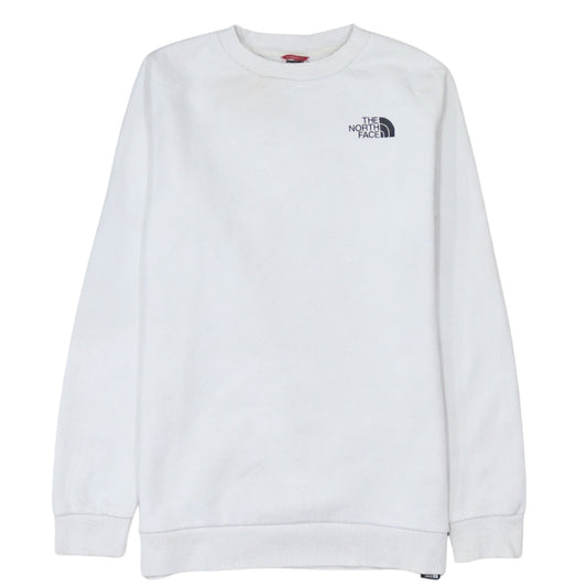 The North Face Womens White Small Crew Neck Pullover Sweatshirt