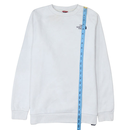 The North Face Womens White Small Crew Neck Pullover Sweatshirt