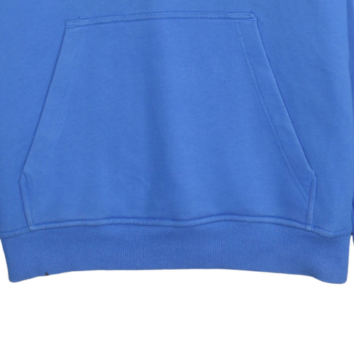 Adidas Men Blue Pullover Hoodie L Logo Graphic Sportswear