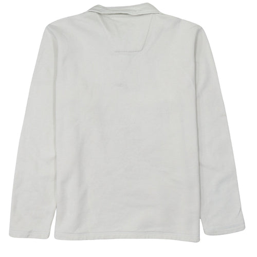 Nautica Men’s White 1/4 Zip Cotton Sweatshirt L Classic Fit