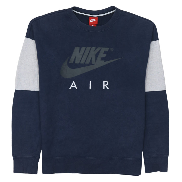 Nike Men's Blue Air Logo Crew Neck Pullover Sweatshirt Size S