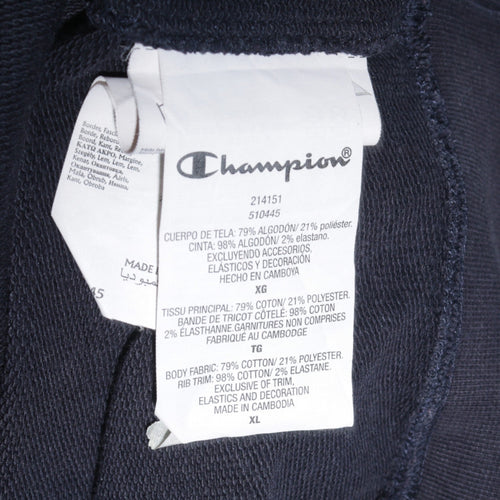 Champion Men's Blue XL Pullover Crew Neck Sweatshirt