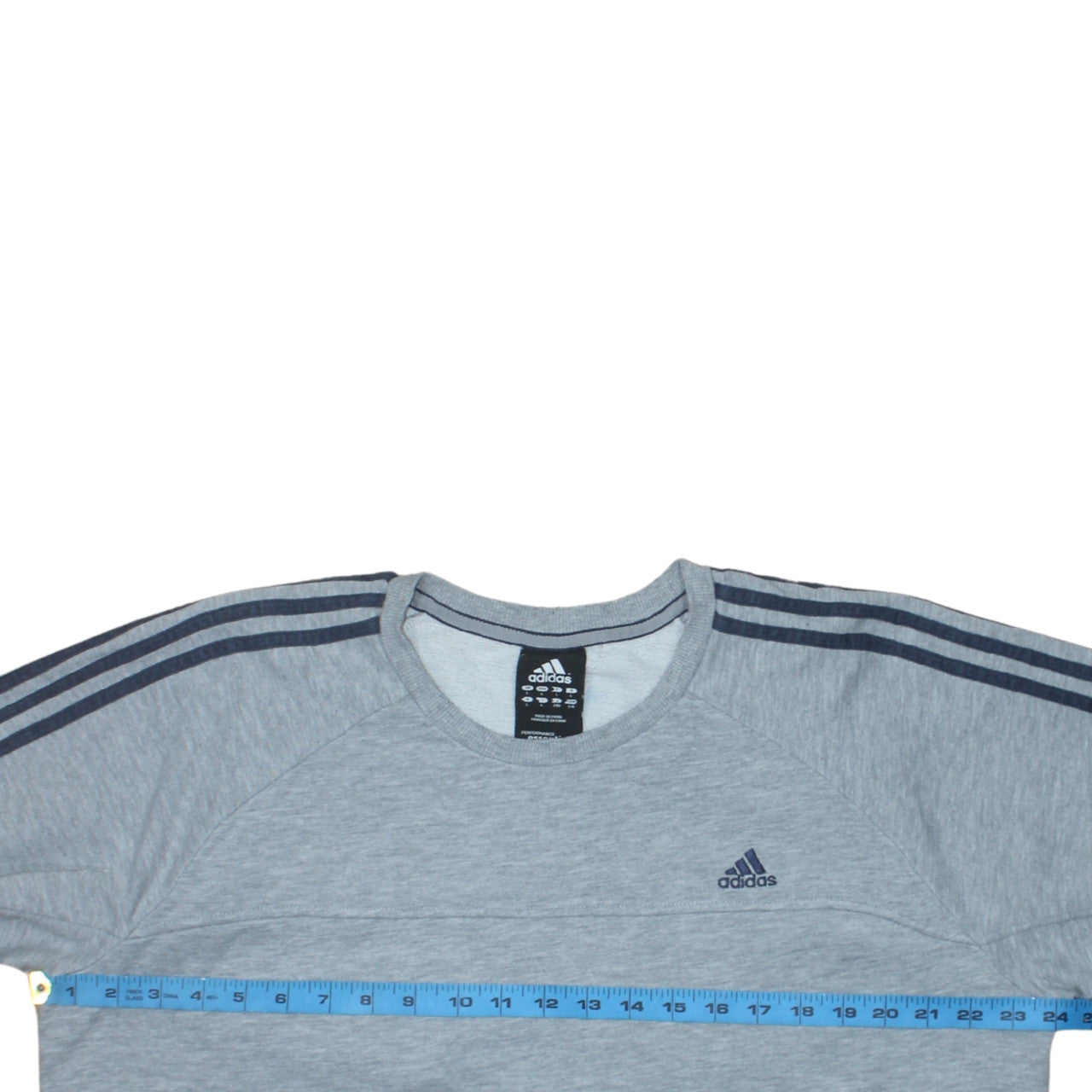Adidas Men's Grey Crew Neck Performance Essentials Sweatshirt L