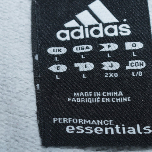 Adidas Men's Grey Crew Neck Performance Essentials Sweatshirt L