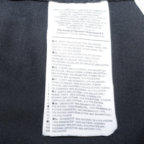 Nike Women’s Black Full Zip Hoodie Size S Cotton Blend