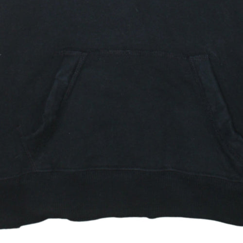 Hollister Men’s Black Pullover Hoodie Medium Logo Fleece Sweatshirt