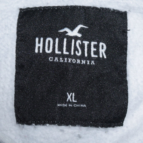 Hollister Men's Blue Tie-Dye Pullover Hoodie XL Fleece Logo