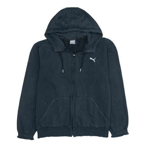 Puma Men's Black Full Zip Hoodie XL Regular Fleece Sportswear