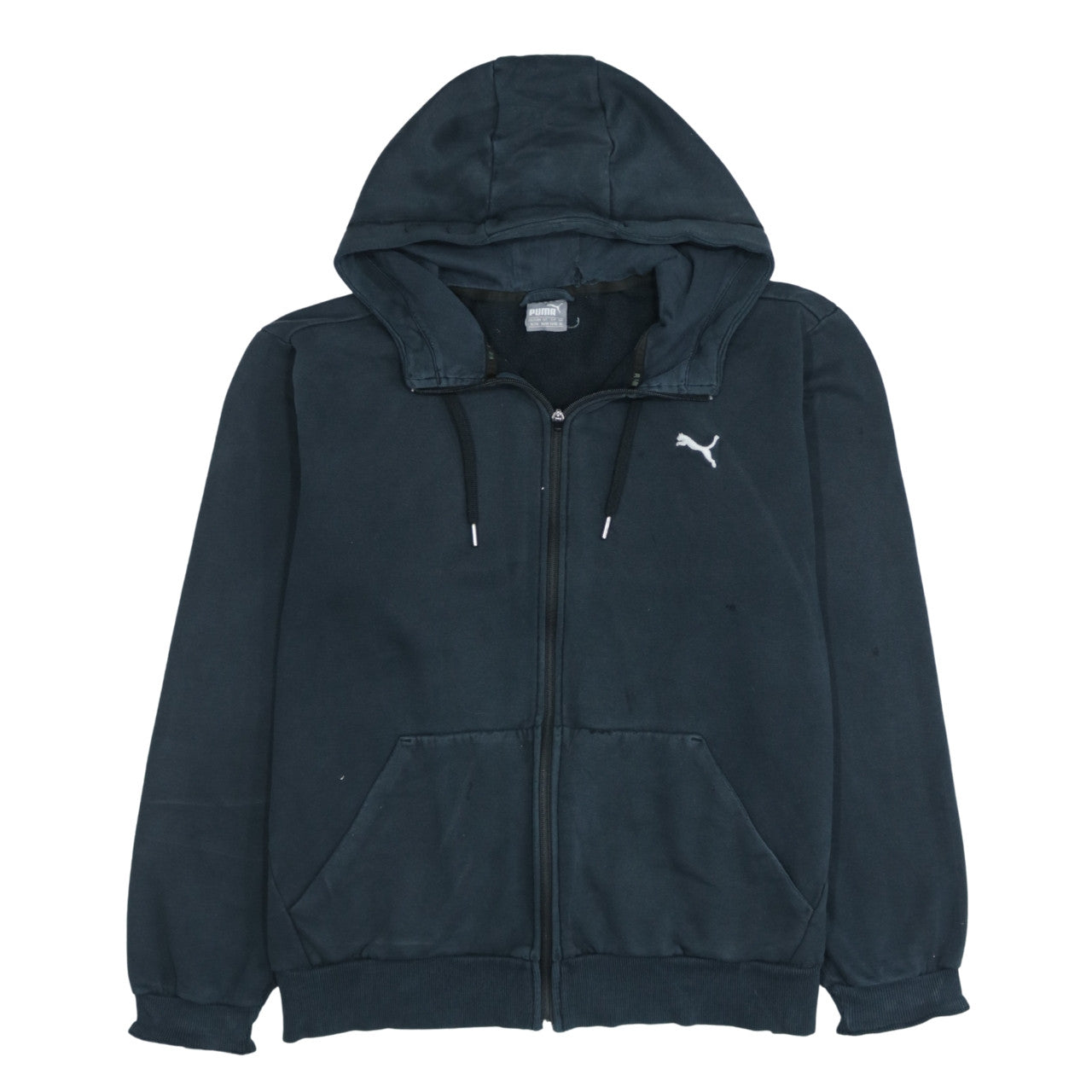 Puma Men's Black Full Zip Hoodie XL Regular Fleece Sportswear