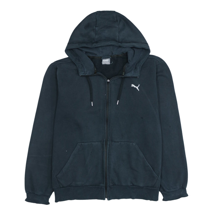Puma Men's Black Full Zip Hoodie XL Regular Fleece Sportswear