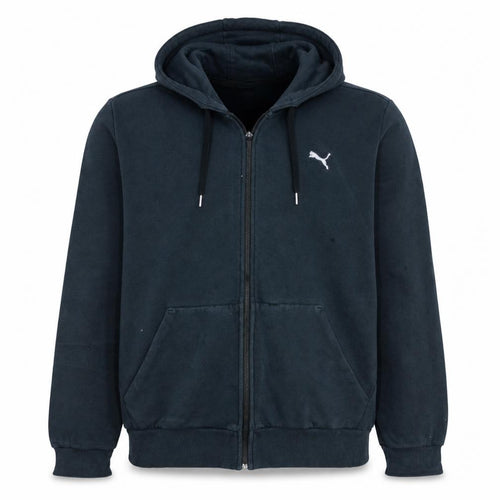 Puma Men's Black Full Zip Hoodie XL Regular Fleece Sportswear