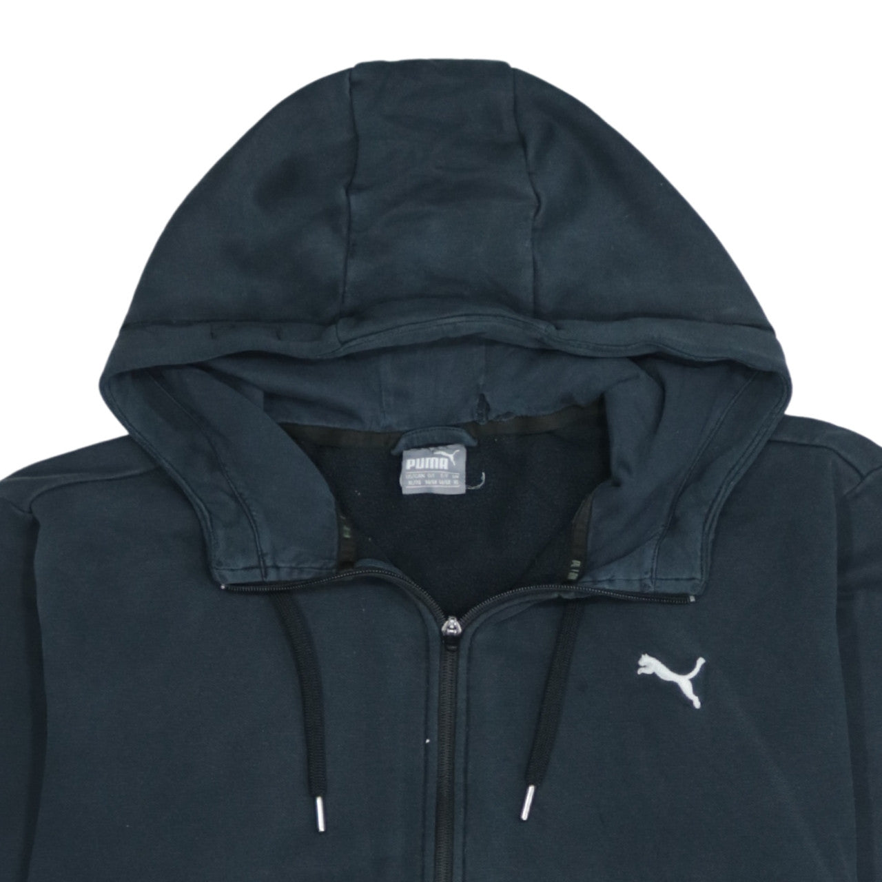 Puma Men's Black Full Zip Hoodie XL Regular Fleece Sportswear