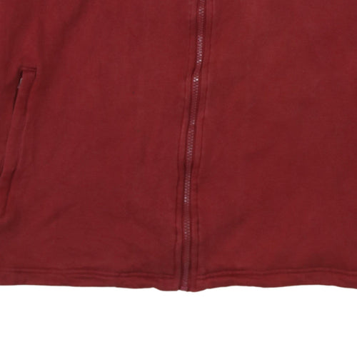 Adidas Men's Red Full Zip Sweatshirt L Regular Fit Sportswear