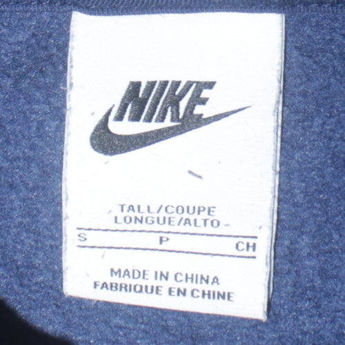 Nike Men's Blue Pullover Hoodie Small Tall Sportswear Logo