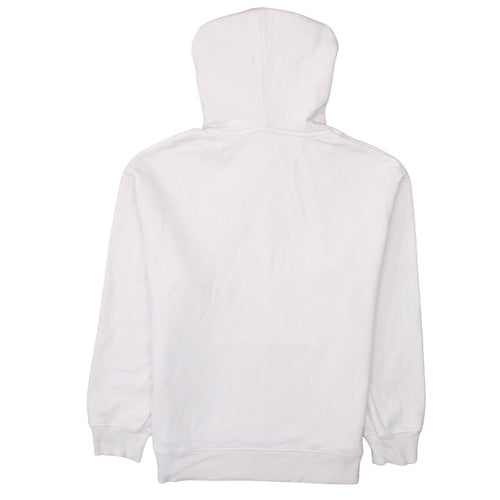 Levi's Men's White Pullover Hoodie Small Cotton Fleece Logo