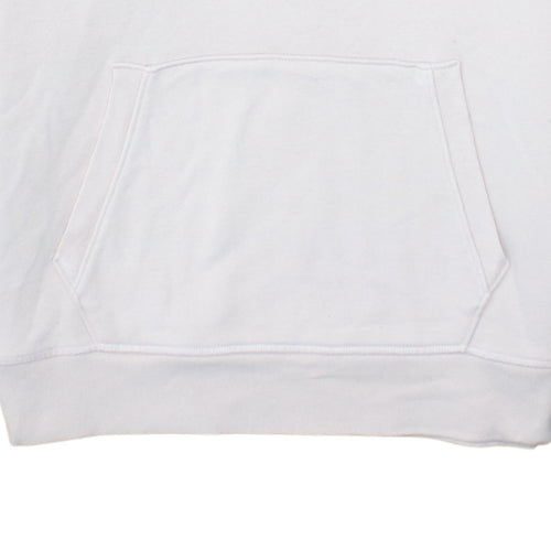 Levi's Men's White Pullover Hoodie Small Cotton Fleece Logo
