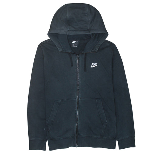 Nike Men's Black Full Zip Hoodie M Regular Fit Fleece Sweatshirt