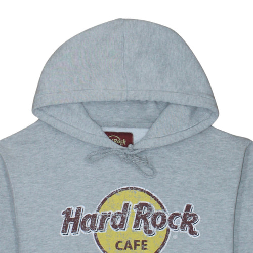 Hard Rock Cafe Women’s Grey Pullover Hoodie Medium Cotton Blend