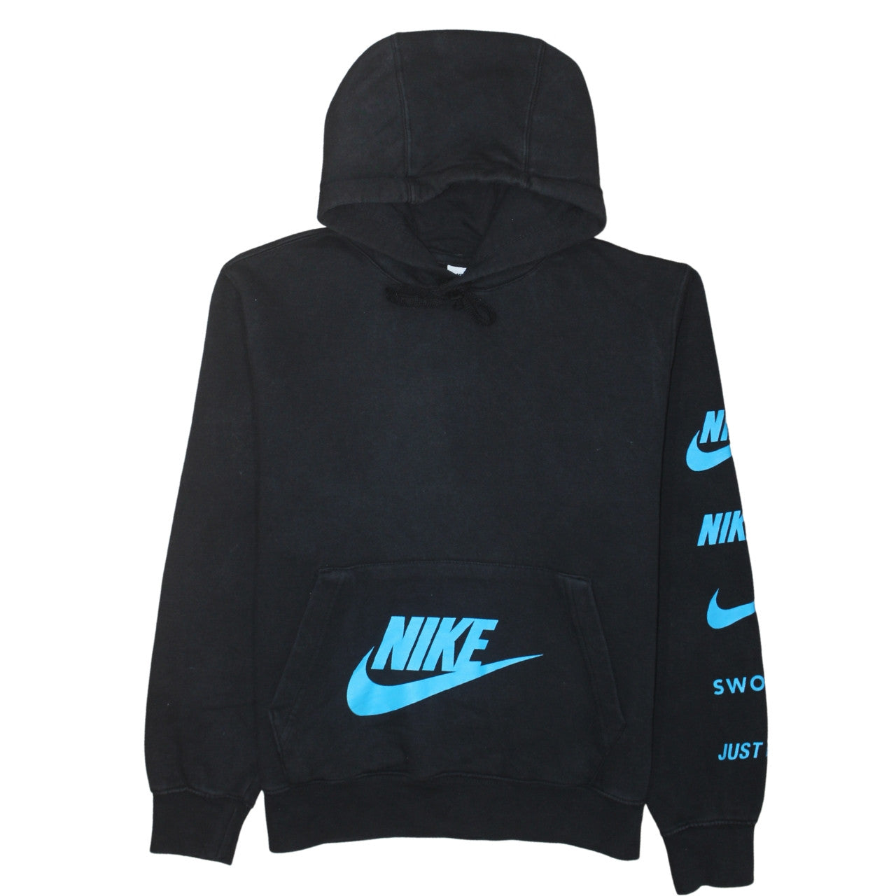 Nike Men's Black Pullover Hoodie Small Logo Graphic Sportswear