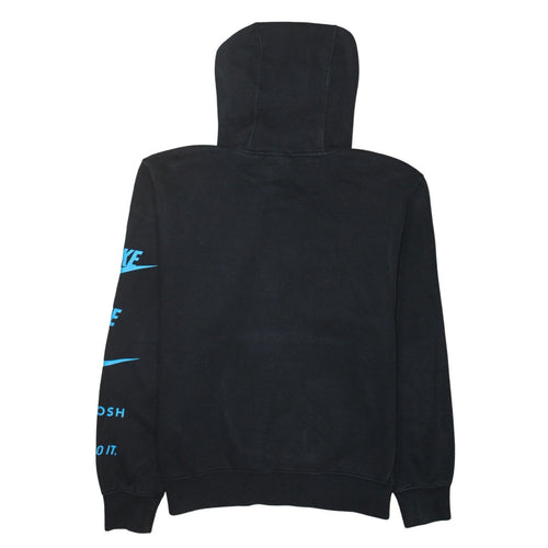 Nike Men's Black Pullover Hoodie Small Logo Graphic Sportswear