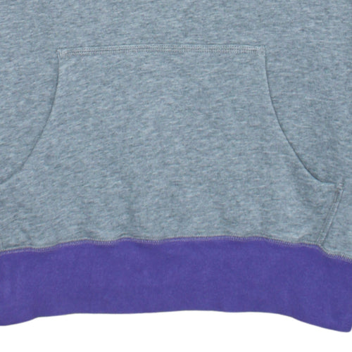 Nike Boys Multicoloured Pullover Hoodie L 14-16 Years Grey Purple Logo