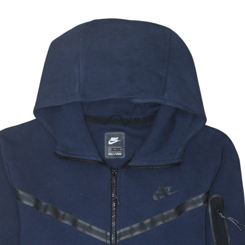 Nike Men's Navy Blue Full Zip Hoodie Size M Cotton Fleece