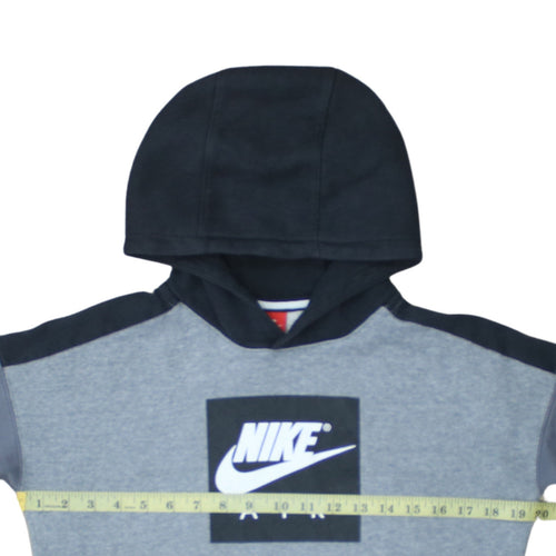Nike Boys Grey Colourblock Pullover Hoodie XL 13-15 Years