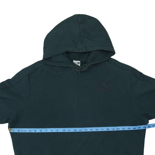 Puma Men’s Green Pullover Hoodie Size L Fleece Regular Fit